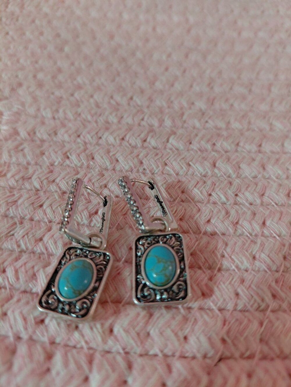 Wrangler Couture Turquoise Western Country Earrings
